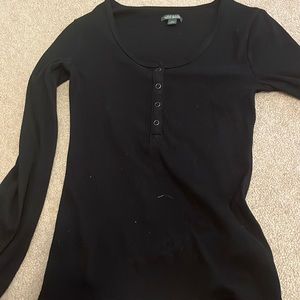 black tight fit long sleeve xs